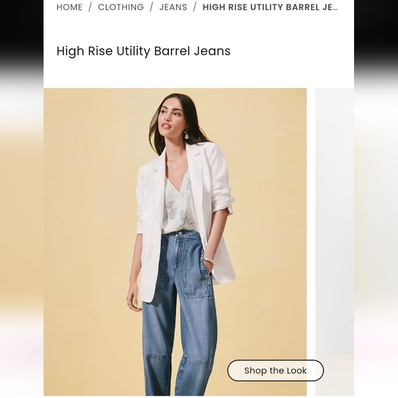 NWOT LOFT The Utility Barrell, High rise Women's Size 29! Current Style ONLINE! - Picture 4 of 7